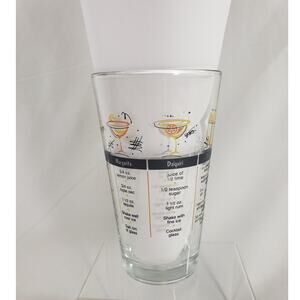 Vintage MCM Libbey Cocktail Mixing Glass Shaker Recipes Kitschy